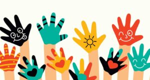 iscrtane dečije ruke